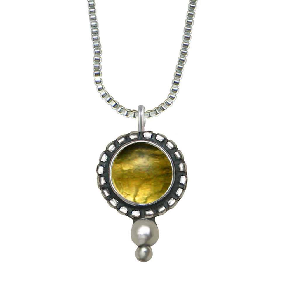 Sterling Silver Little Citrine Pendant Necklace